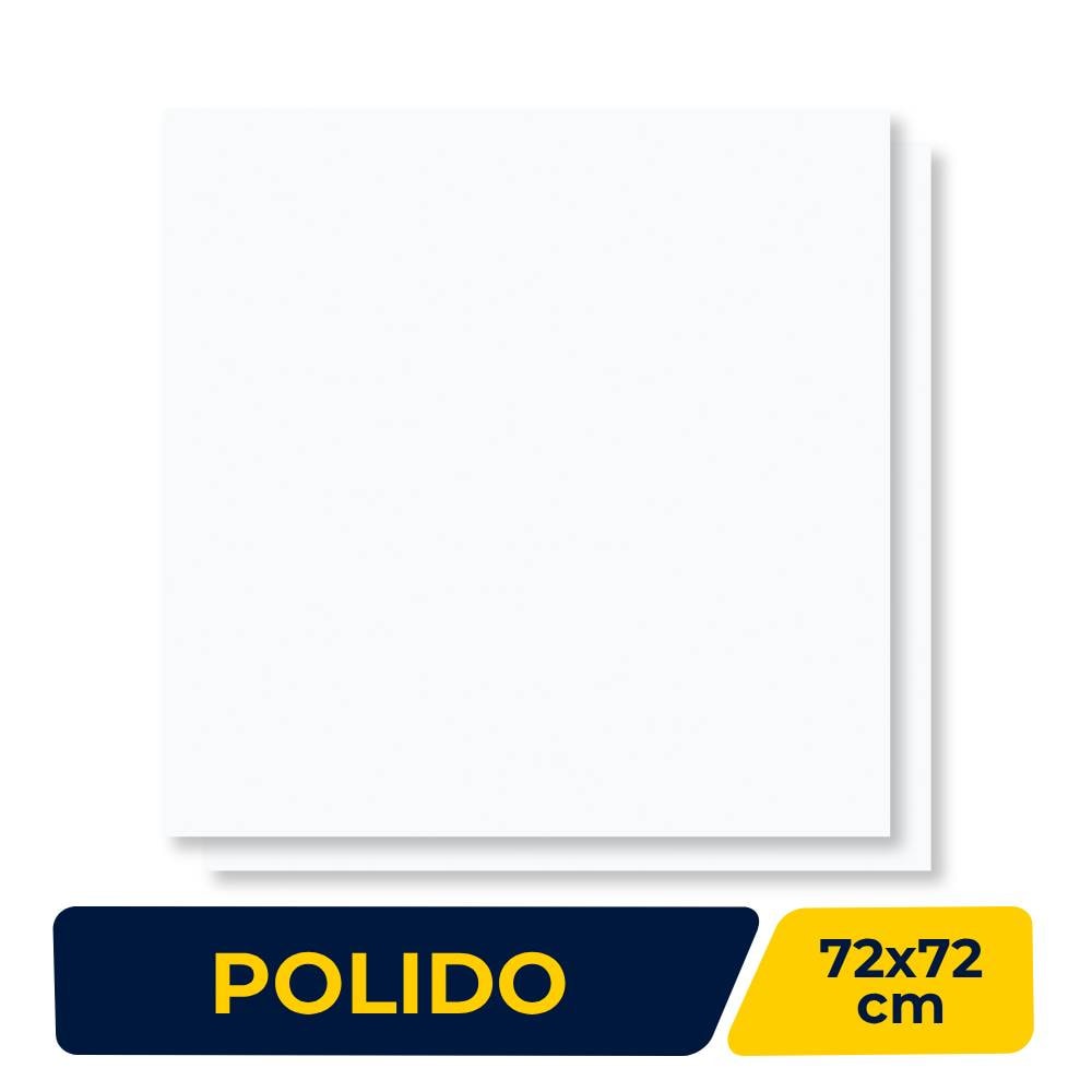 Porcelanato Polido 72x72cm Caixa 2,61m² Delta Cotton Polido Retificado - 3106