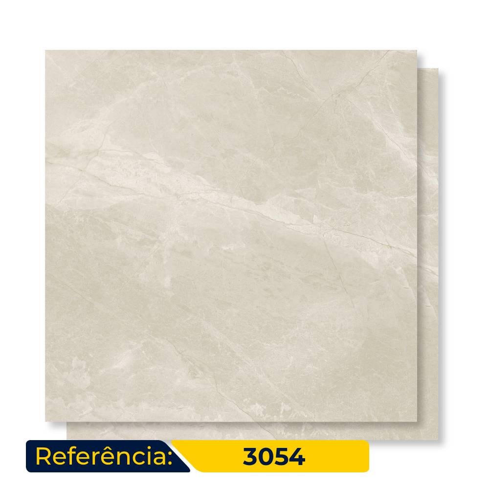 Porcelanato Polido 72x72cm Caixa 2,61m² Delta Fuji Sand Retificado - 3054