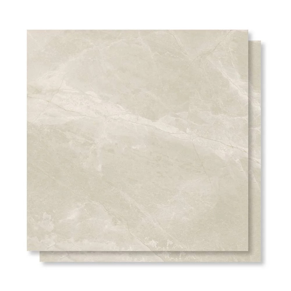 Porcelanato Polido 72x72cm Caixa 2,61m² Delta Fuji Sand Retificado - 3054