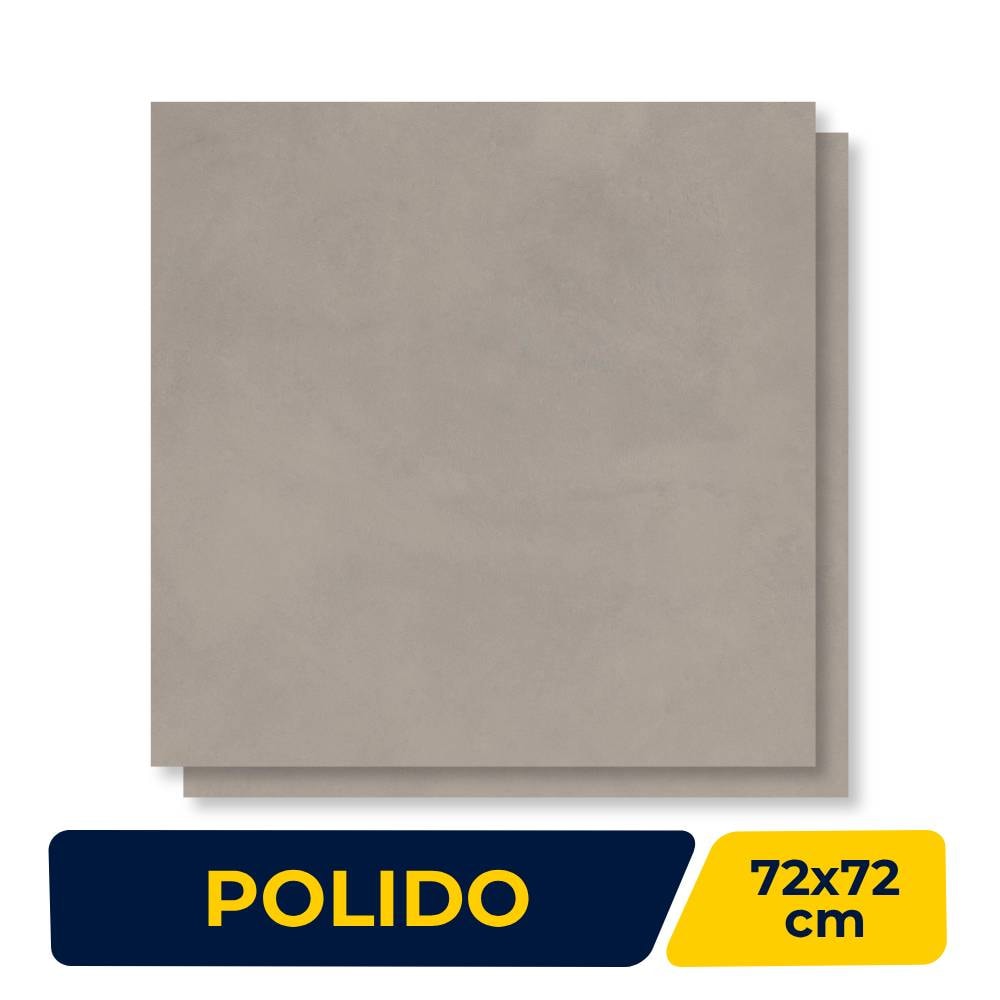 Porcelanato Polido 72x72cm Caixa 2,61m² Delta Madrid Bloc Retificado - 3044