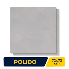 Porcelanato Polido 72x72cm Caixa 2,61m² Delta Madrid Plata Retificado - 3045