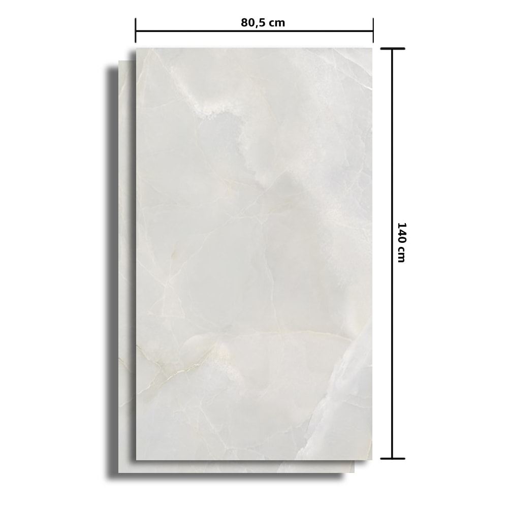 Porcelanato Polido 80.5x140cm Caixa 2,25cm Villagres Lumina Retificado - 800028
