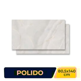 Porcelanato Polido 80.5x140cm Caixa 2,25cm Villagres Lumina Retificado - 800028