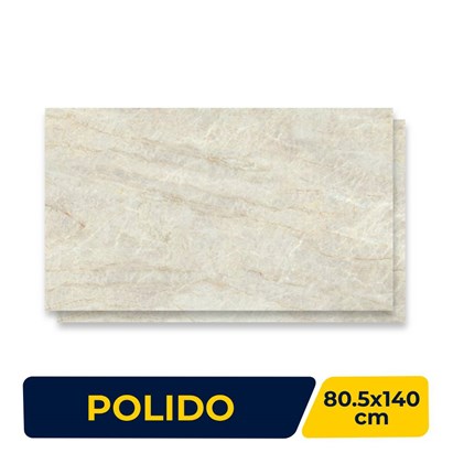 Porcelanato Polido 80,5X140cm Caixa 2,25m² Villagres Agra Retificado - 800030