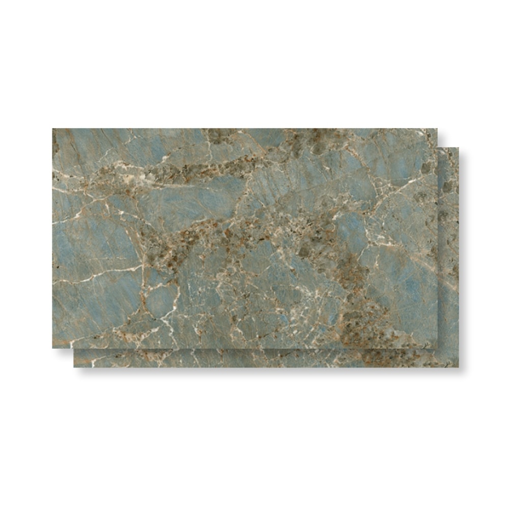 Porcelanato Polido 80,5x140cm Caixa 2,25m² Villagres Amazonita Retificado - 800014