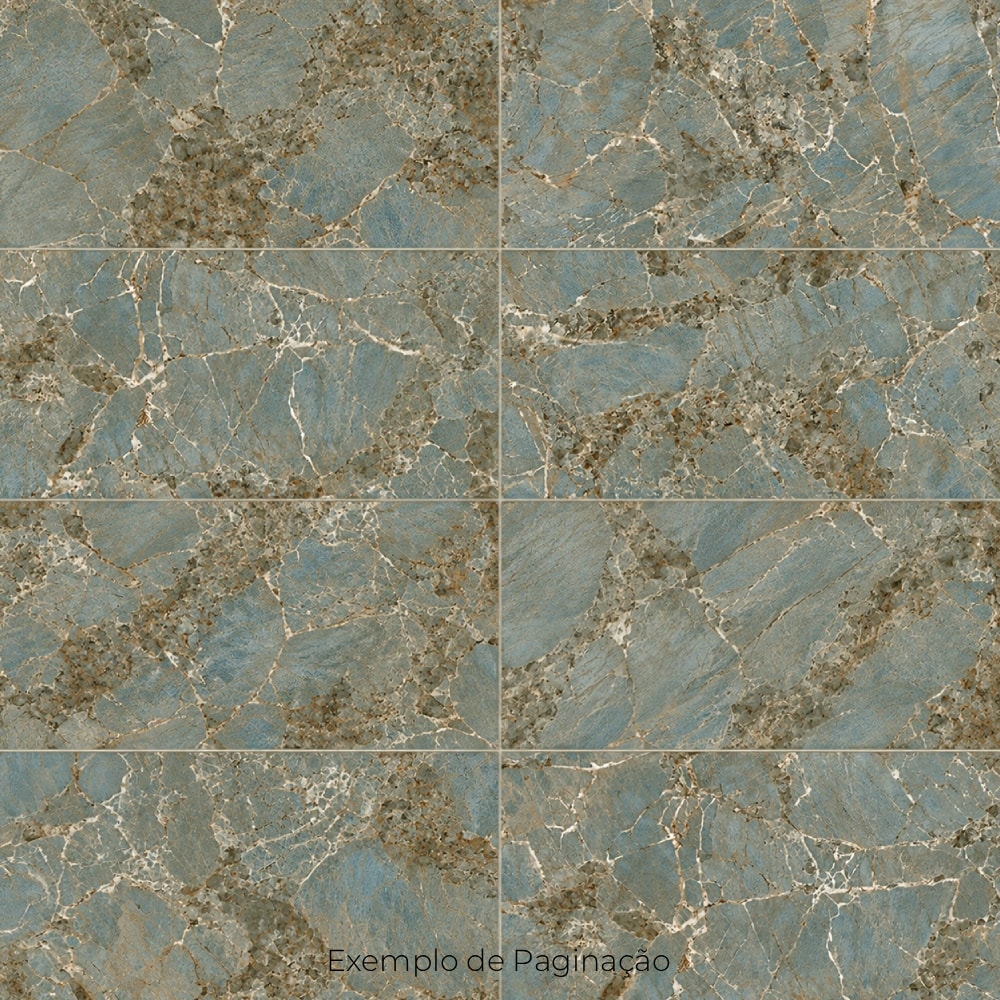 Porcelanato Polido 80,5x140cm Caixa 2,25m² Villagres Amazonita Retificado - 800014