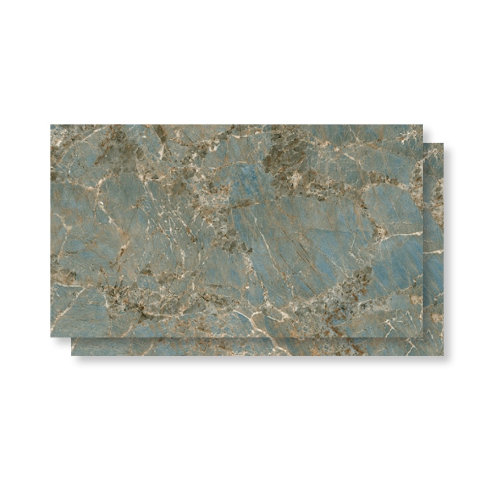 Porcelanato Polido 80,5x140cm Caixa 2,25m² Villagres Amazonita Retificado - 800014