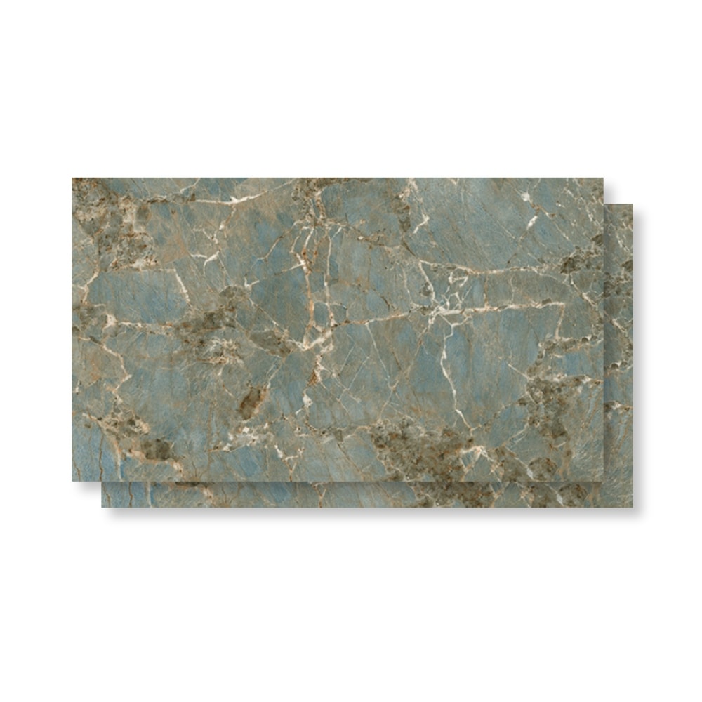 Porcelanato Polido 80,5x140cm Caixa 2,25m² Villagres Amazonita Retificado - 800014