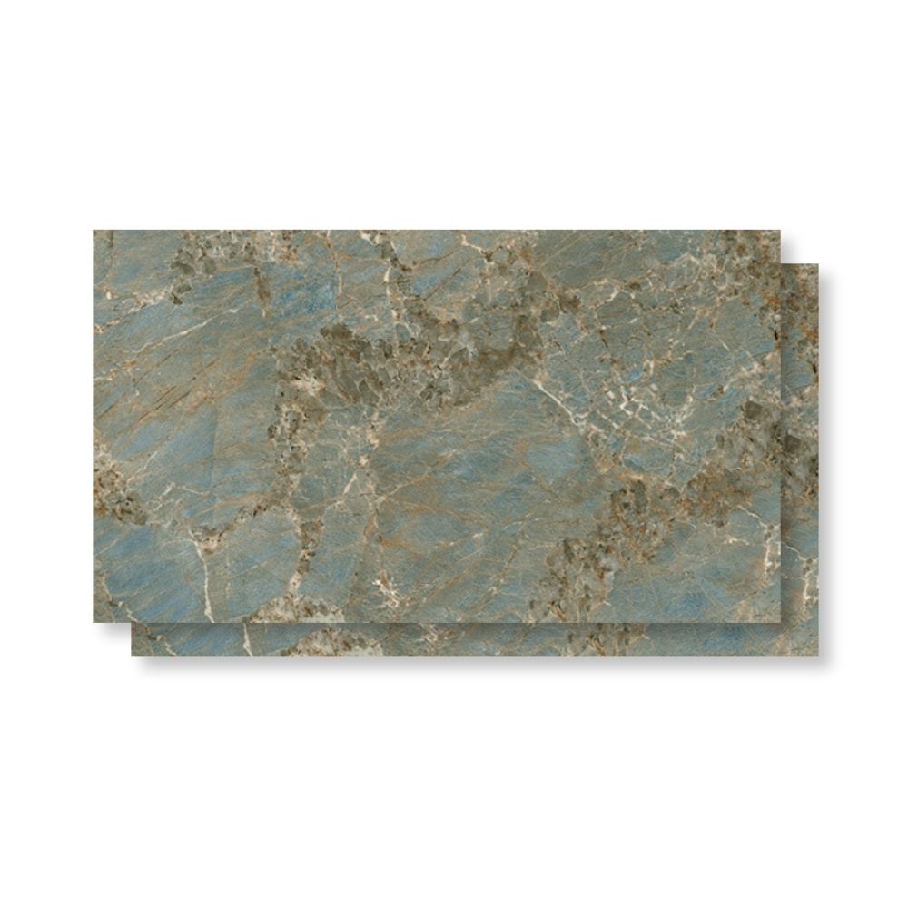 Porcelanato Polido 80,5x140cm Caixa 2,25m² Villagres Amazonita Retificado - 800014