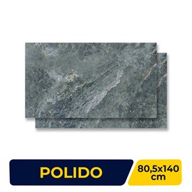 Porcelanato Polido 80.5x140cm Caixa 2,25m² Villagres Blue Moon Retificado - 800029