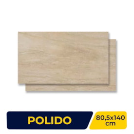 Porcelanato Polido 80,5x140cm Caixa 2,25m² Villagres Marmo Reale Retificado - 800002