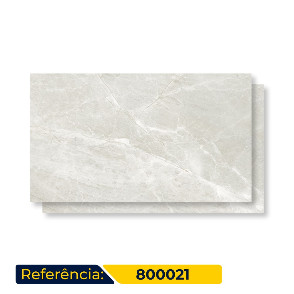 Porcelanato Polido 80,5x140cm Caixa 2,25m² Villagres Monte Bianco Retificado - 800021