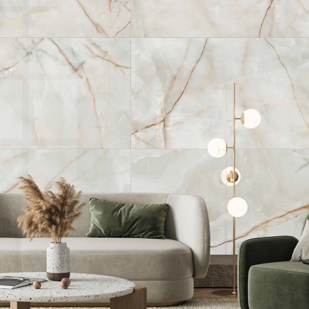 Porcelanato Polido 80,5x140cm Caixa 2,25m² Villagres Palazzo Ducale Retificado - 800005