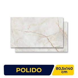 Porcelanato Polido 80,5x140cm Caixa 2,25m² Villagres Palazzo Ducale Retificado - 800005