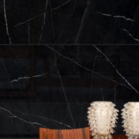 Porcelanato Polido 80,5x140cm Caixa 2,25m² Villagres Royal Black Retificado - 800008
