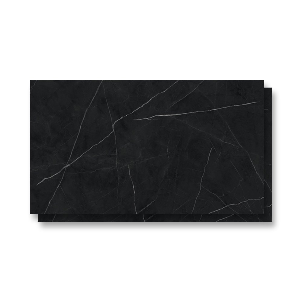 Porcelanato Polido 80,5x140cm Caixa 2,25m² Villagres Royal Black Retificado - 800008