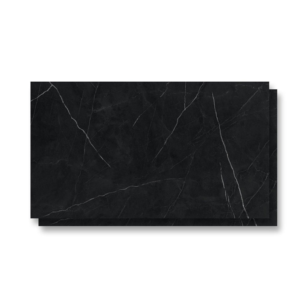 Porcelanato Polido 80,5x140cm Caixa 2,25m² Villagres Royal Black Retificado - 800008