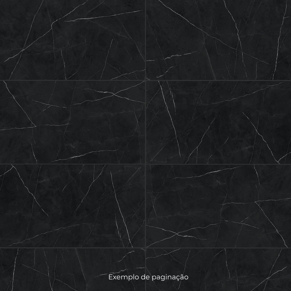 Porcelanato Polido 80,5x140cm Caixa 2,25m² Villagres Royal Black Retificado - 800008