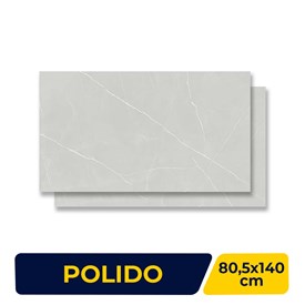 Porcelanato Polido 80,5x140cm Caixa 2,25m² Villagres Savoy Silver Retificado - 800020