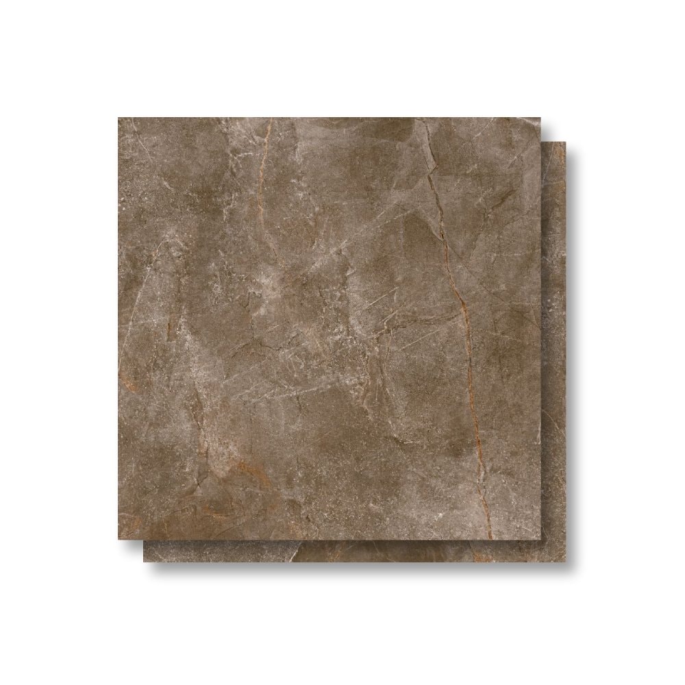 Porcelanato Polido 80x80cm Caixa 2,57m² Gaudi Elegance Brown Retificado - 85111