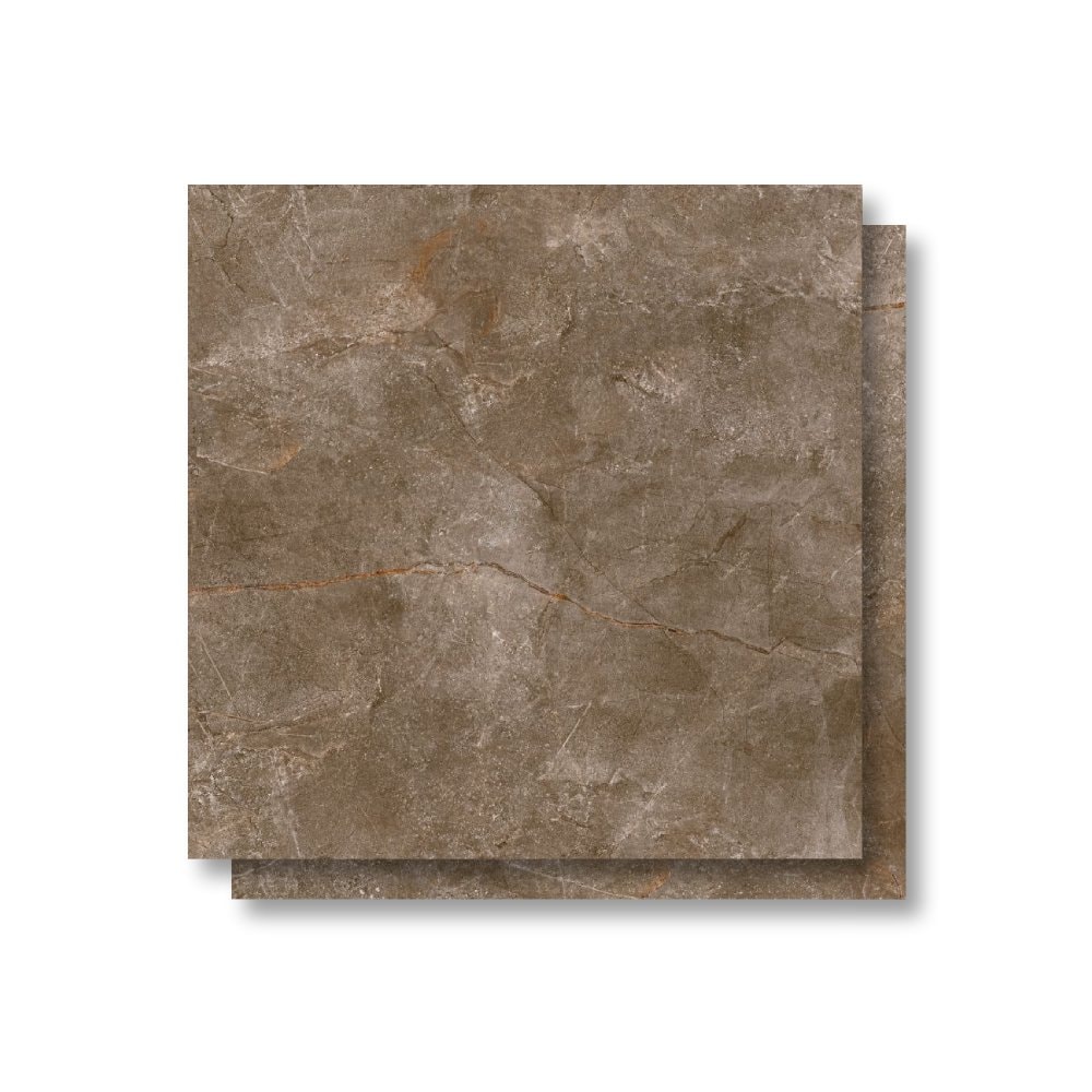 Porcelanato Polido 80x80cm Caixa 2,57m² Gaudi Elegance Brown Retificado - 85111