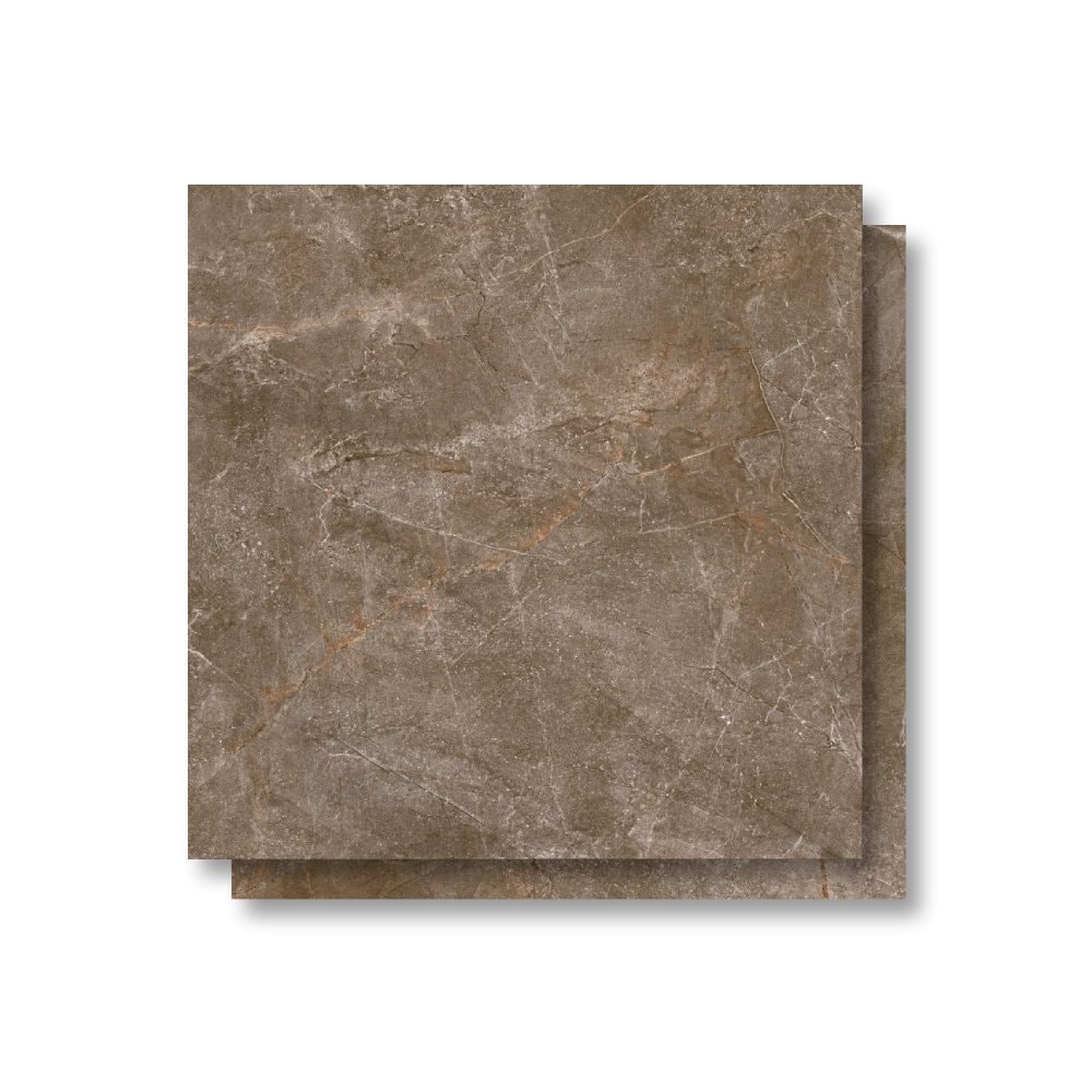 Porcelanato Polido 80x80cm Caixa 2,57m² Gaudi Elegance Brown Retificado - 85111