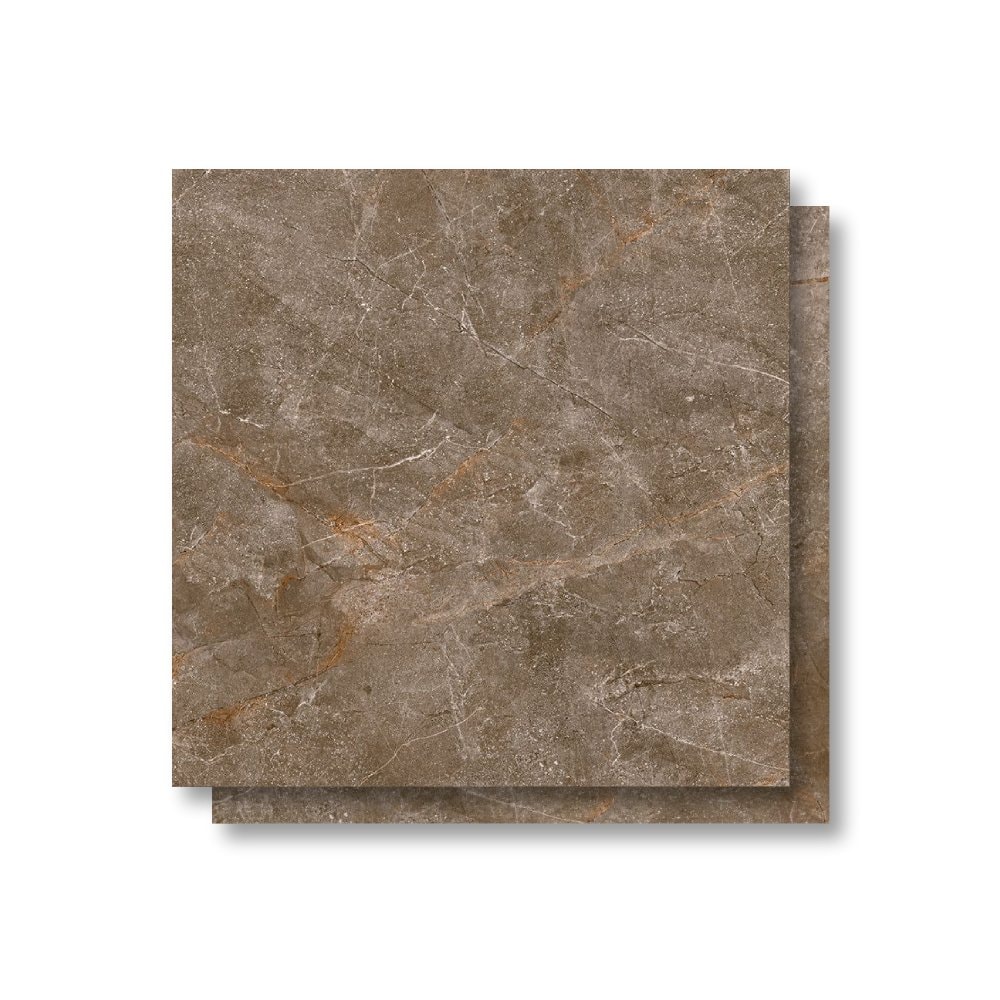 Porcelanato Polido 80x80cm Caixa 2,57m² Gaudi Elegance Brown Retificado - 85111