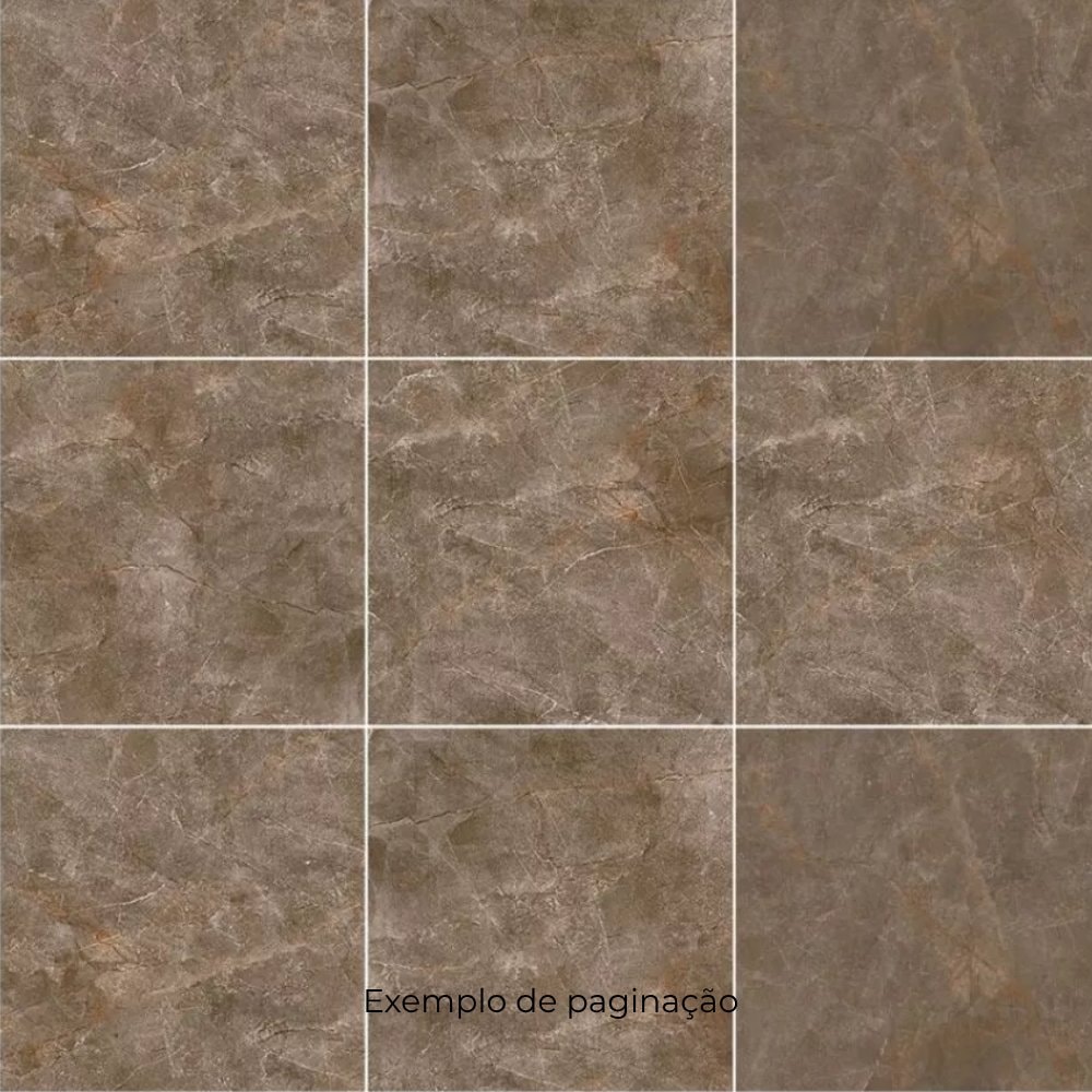 Porcelanato Polido 80x80cm Caixa 2,57m² Gaudi Elegance Brown Retificado - 85111