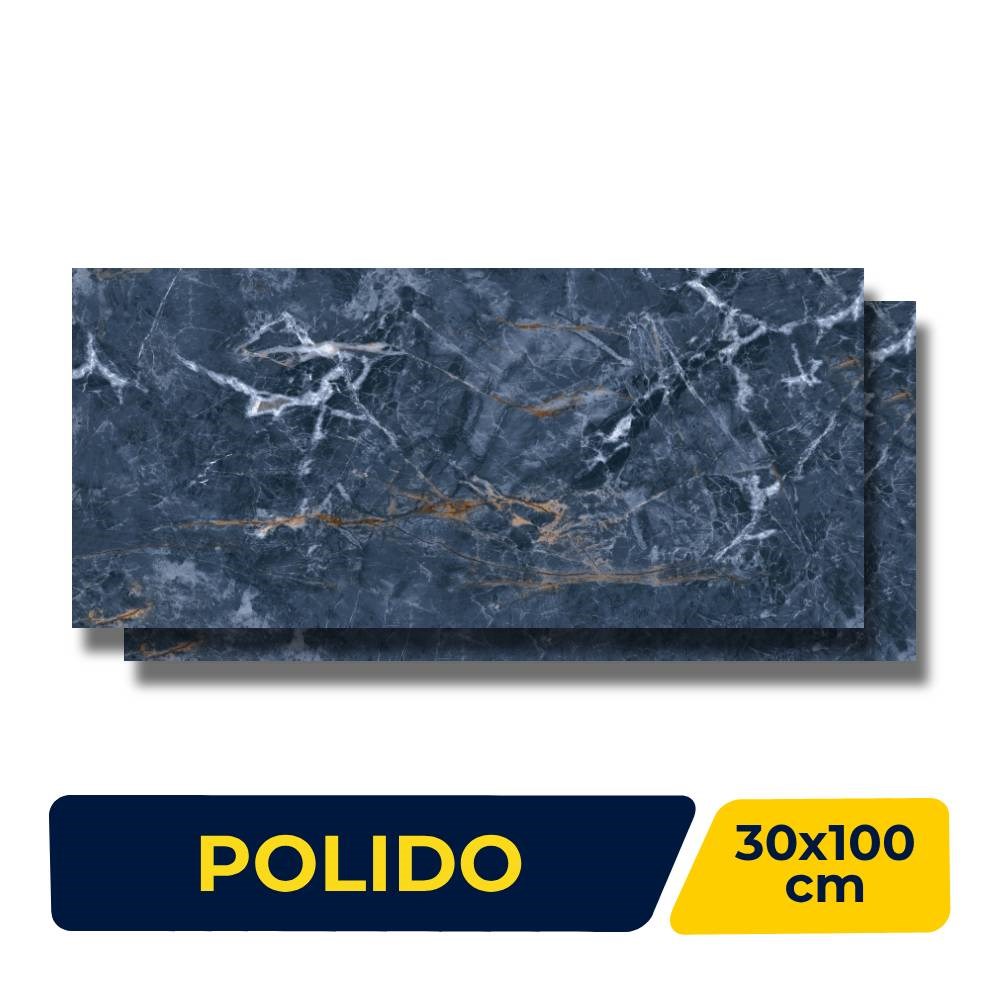 Porcelanato Polido 82x182cm Caixa 2,98m² Damme Del Mare Retificado - PR18258