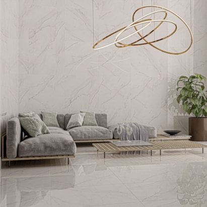 Porcelanato Polido 82X82cm Caixa 2,02m² Castelli Castel Tasso Lux Retificado - P70420
