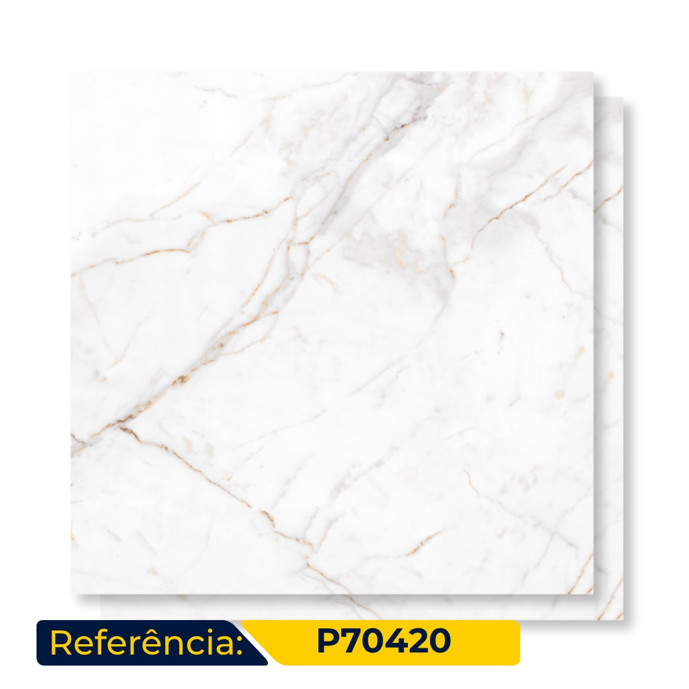 Porcelanato Polido 82X82cm Caixa 2,02m² Castelli Castel Tasso Lux Retificado - P70420