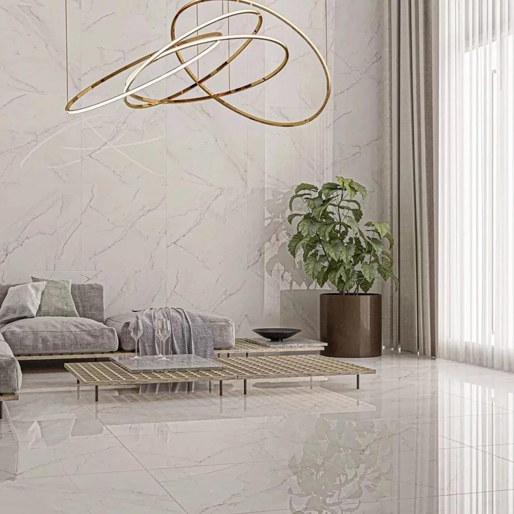 Porcelanato Polido 82X82cm Caixa 2,02m² Castelli Castel Tasso Lux Retificado - P70420