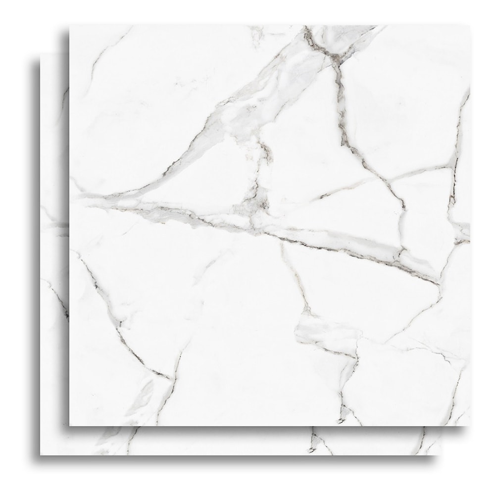 Porcelanato Polido 82X82cm Caixa 2,02m² Damme Calacata Retificado - PR82002
