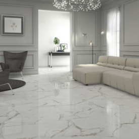 Porcelanato Polido 82X82cm Caixa 2,02m² Damme Calacata Retificado - PR82002