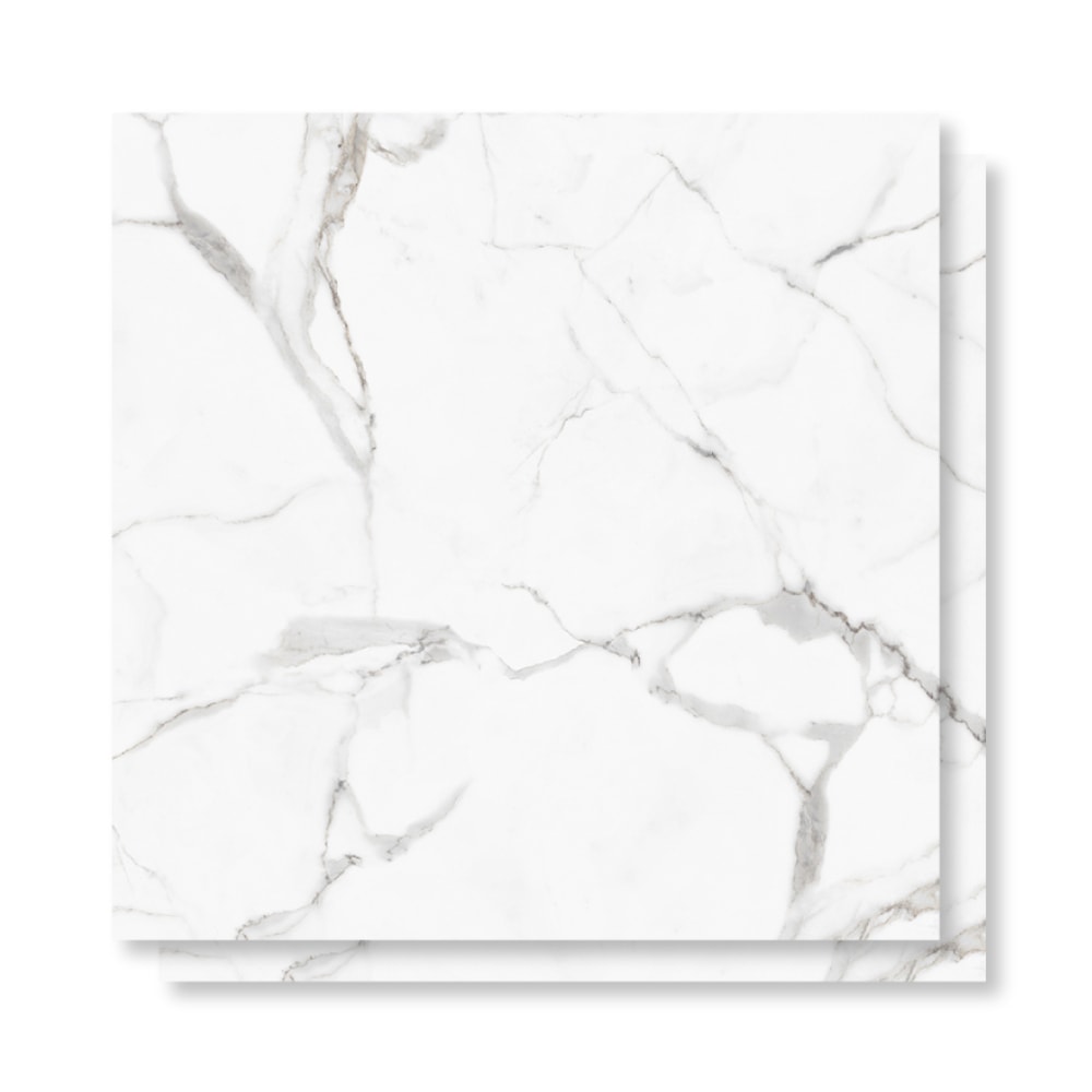 Porcelanato Polido 82X82cm Caixa 2,02m² Damme Calacata Retificado - PR82002