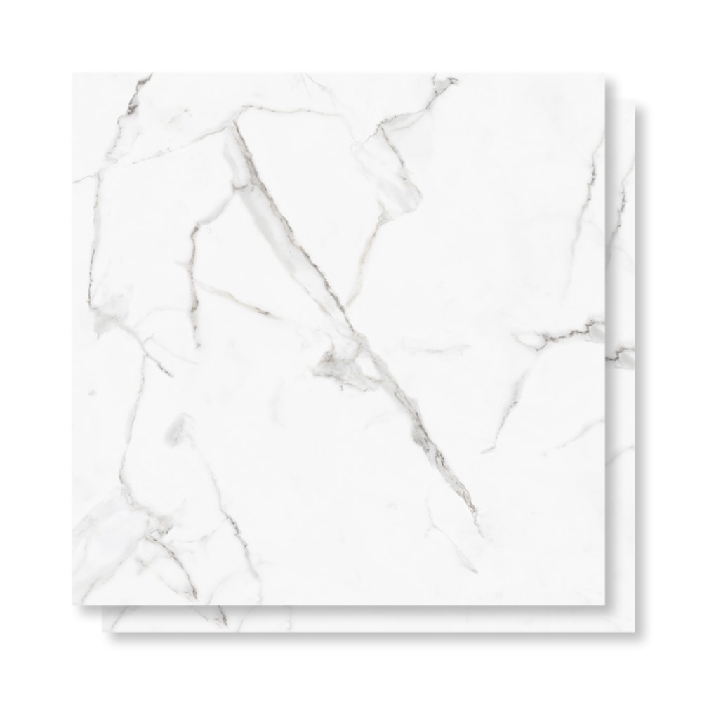 Porcelanato Polido 82X82cm Caixa 2,02m² Damme Calacata Retificado - PR82002