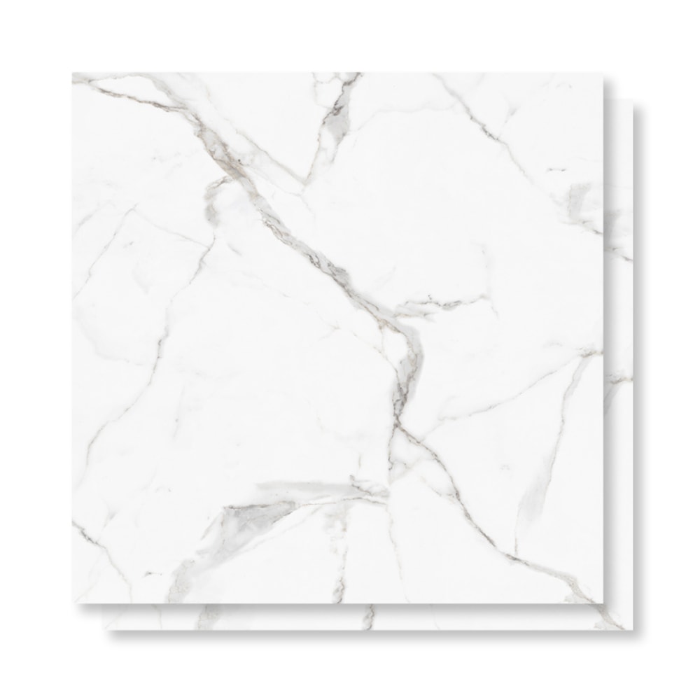Porcelanato Polido 82X82cm Caixa 2,02m² Damme Calacata Retificado - PR82002