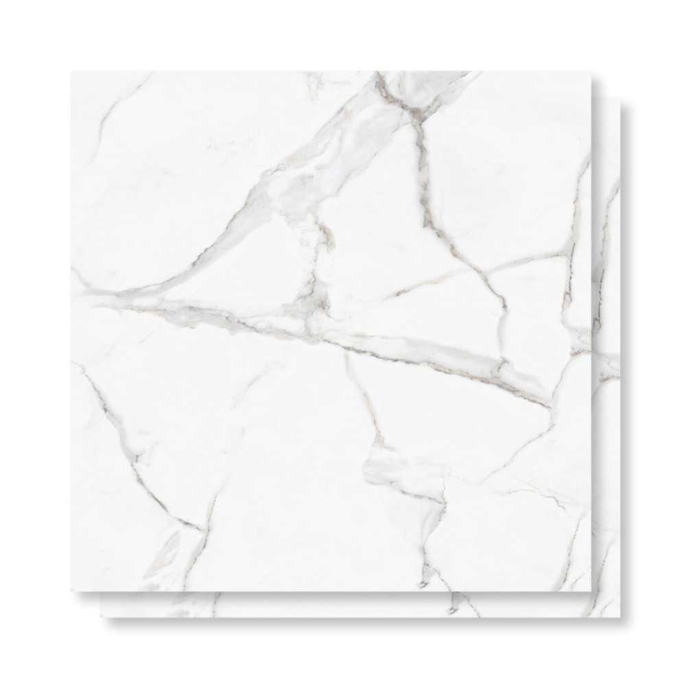 Porcelanato Polido 82X82cm Caixa 2,02m² Damme Calacata Retificado - PR82002