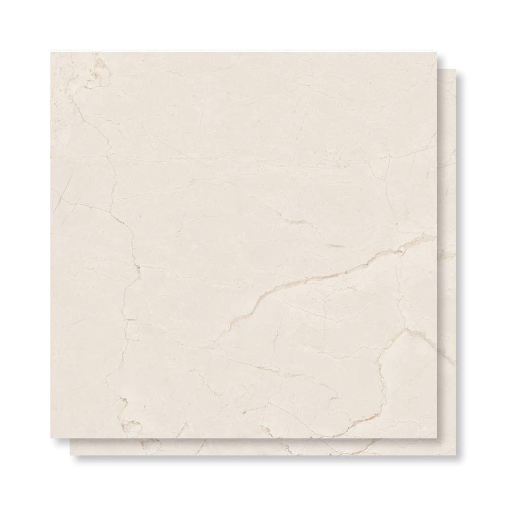 Porcelanato Polido 82x82cm Caixa 2,02m² Damme Crema Natura Retificado - PR82197