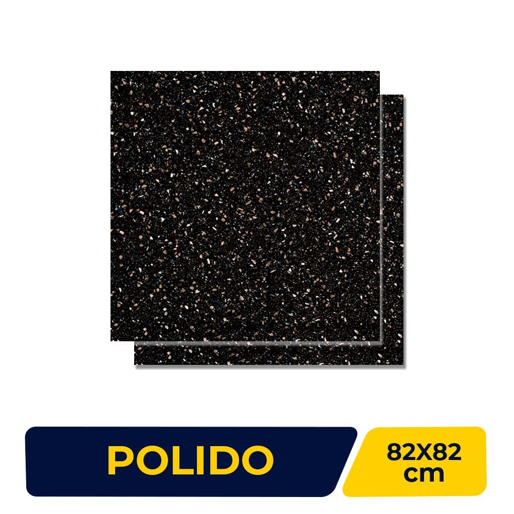 Porcelanato Polido 82x82cm Caixa 2,02m² Damme Galaxy Retificado - PR82195