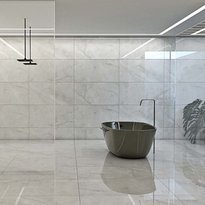 Porcelanato Polido 82X82cm Caixa 2,02m² Damme Onix Ice Retificado - PR82105