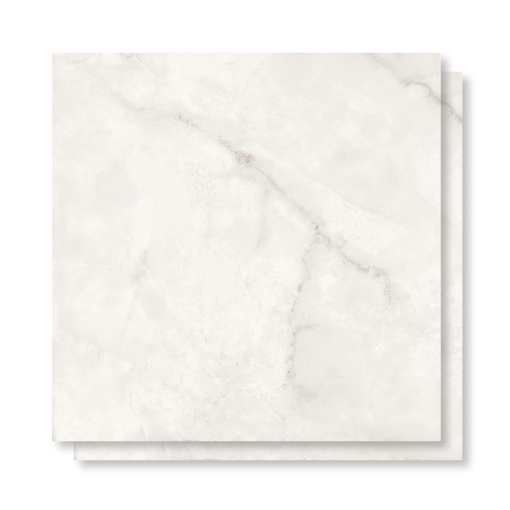 Porcelanato Polido 82X82cm Caixa 2,02m² Damme Onix Ice Retificado - PR82105