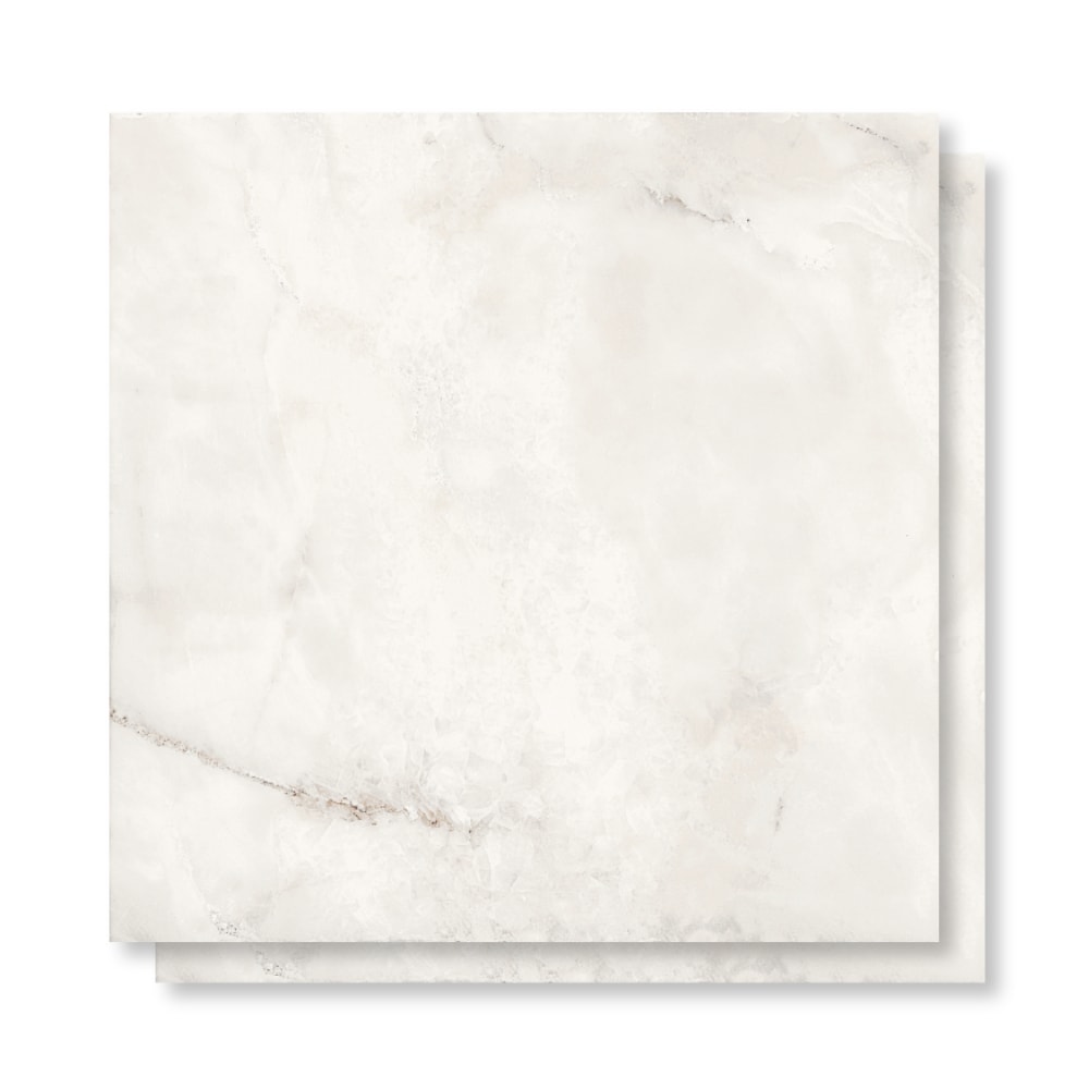 Porcelanato Polido 82X82cm Caixa 2,02m² Damme Onix Ice Retificado - PR82105