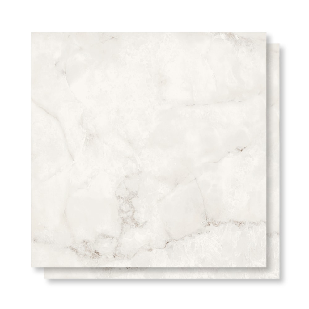 Porcelanato Polido 82X82cm Caixa 2,02m² Damme Onix Ice Retificado - PR82105