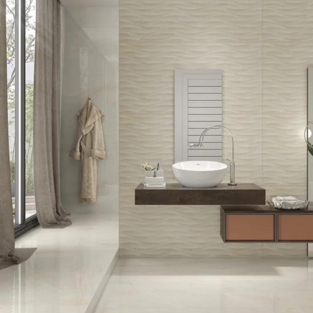 Porcelanato Polido 82X82cm Caixa 2,02m² Damme Onix Nude Retificado - PR82005