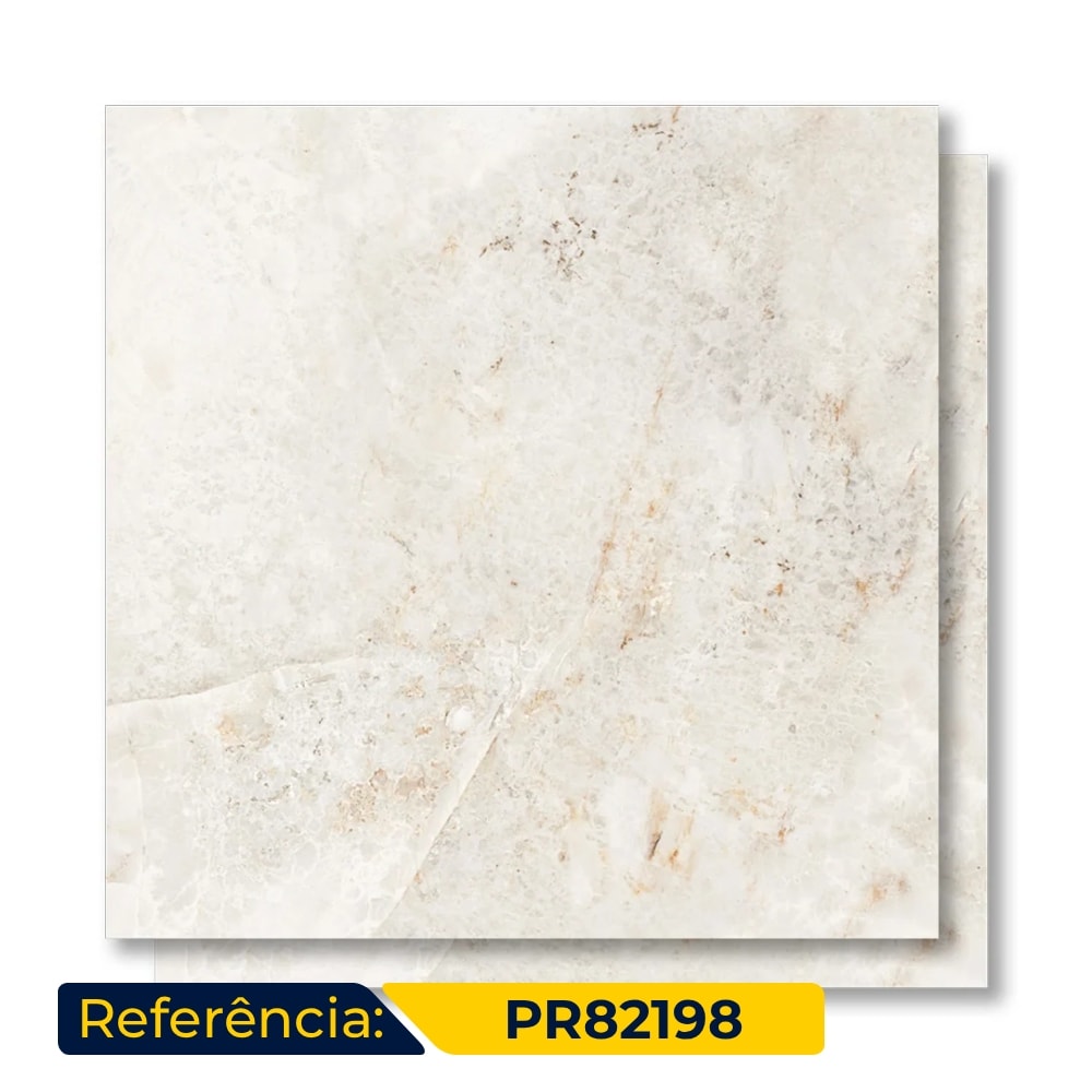 Porcelanato Polido 82x82cm Caixa 2,02m² Damme Patagonia Retificado - PR82198