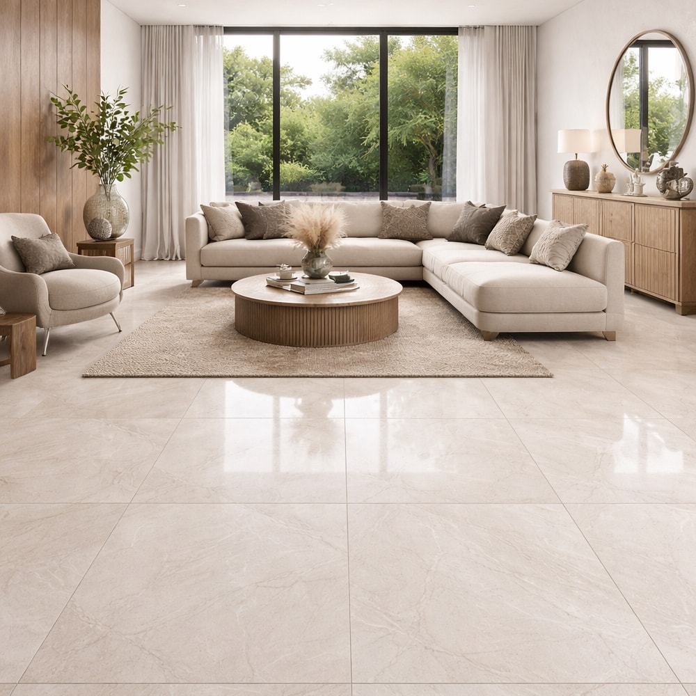 Porcelanato Polido 82x82cm Caixa 2,02m² Damme Pietra Serena Retificado - PR82317