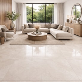 Porcelanato Polido 82x82cm Caixa 2,02m² Damme Pietra Serena Retificado - PR82317