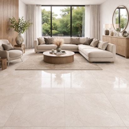 Porcelanato Polido 82x82cm Caixa 2,02m² Damme Pietra Serena Retificado - PR82317