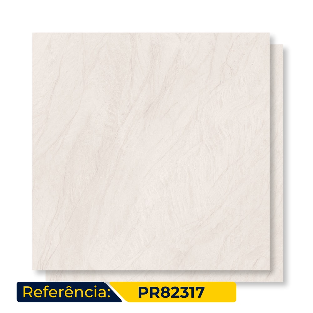 Porcelanato Polido 82x82cm Caixa 2,02m² Damme Pietra Serena Retificado - PR82317